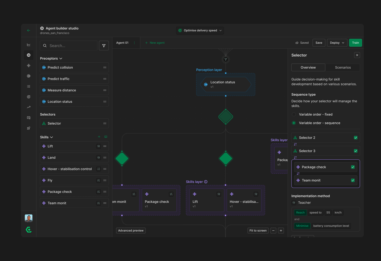 Composabl platform screen